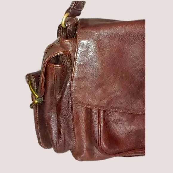 KOOBA Leather Shoulder Bag Supple Dark Brown Gorgeous - Picture 4 of 11